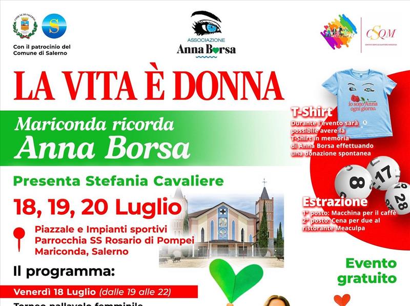 La Vita è Donna. Mariconda ricorda Anna Borsa