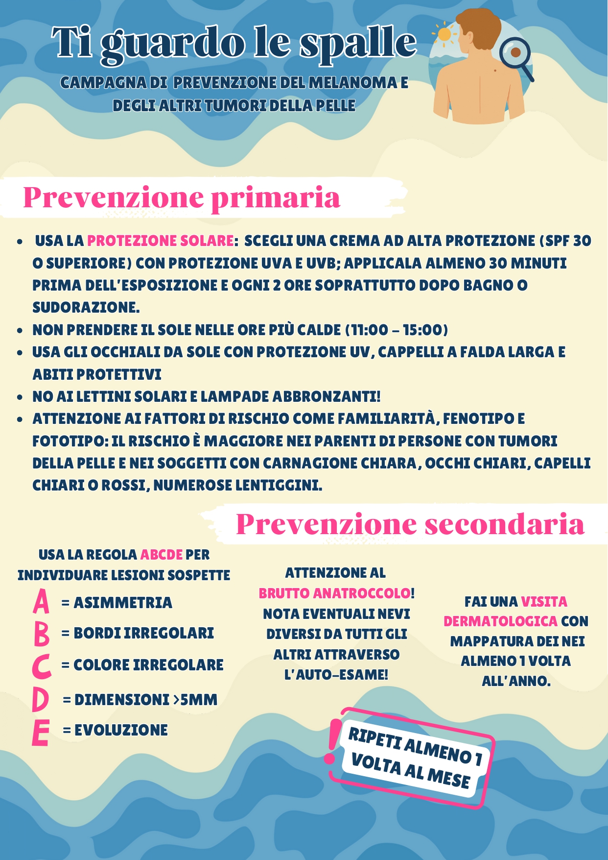 Ti guardo le spalle - Giornate della prevenzione gratuita