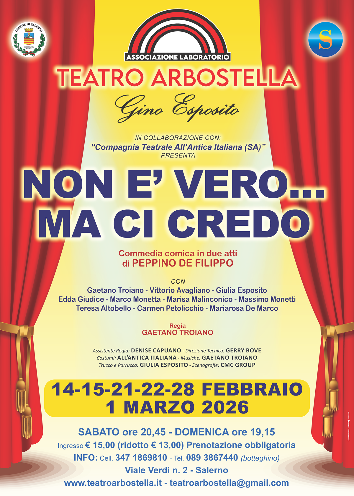 Teatro Arbostella - Non è vero, ma ci credo