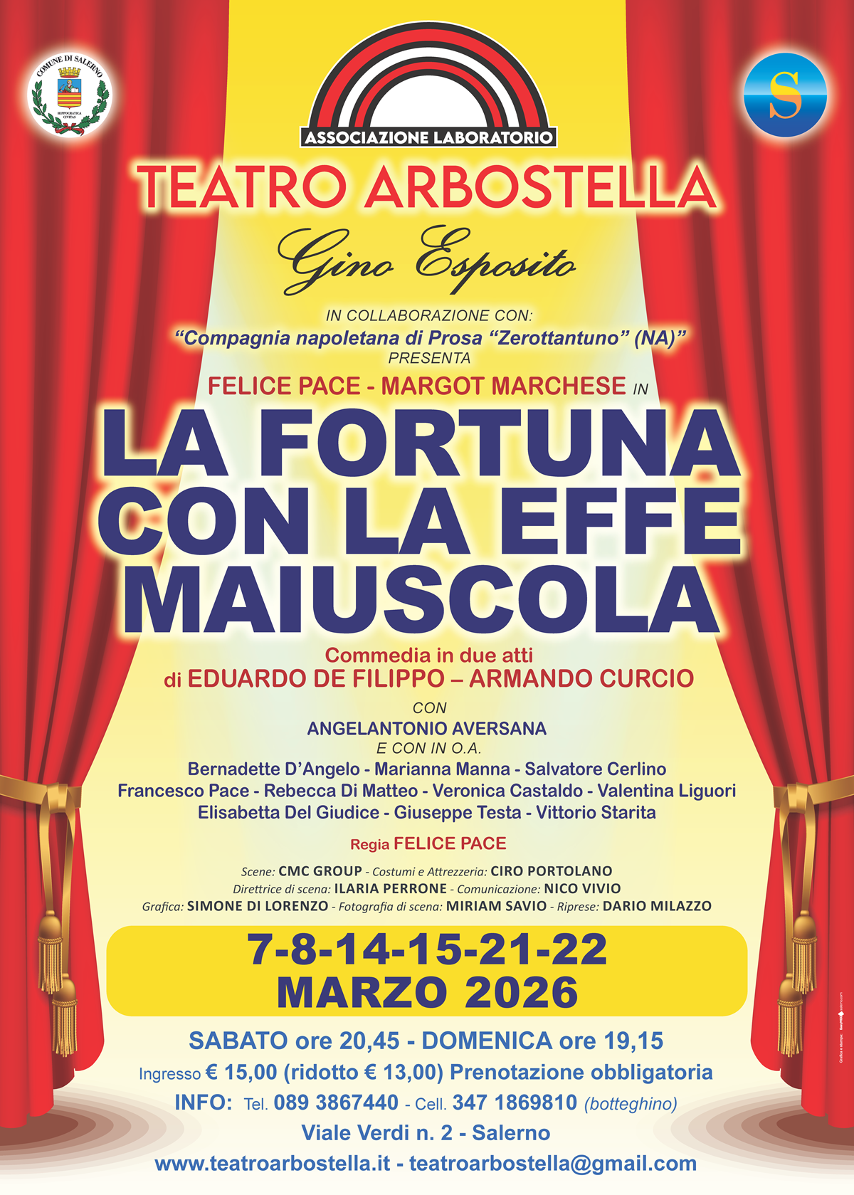 Teatro Arbostella - La fortuna con la EFFE maiuscola Teatro Arbostella - La fortuna con la EFFE maiuscola