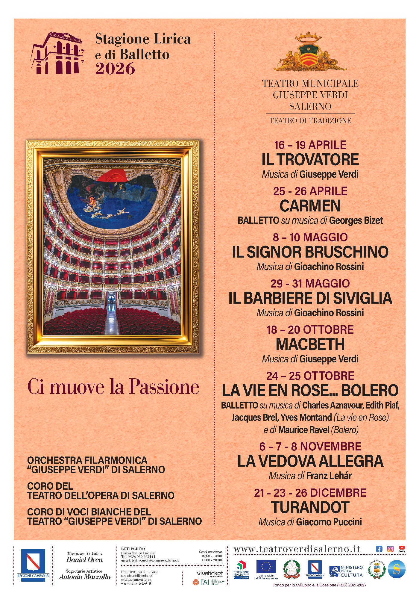 Teatro Verdi - Stagione Lirica e di Balletto 2026